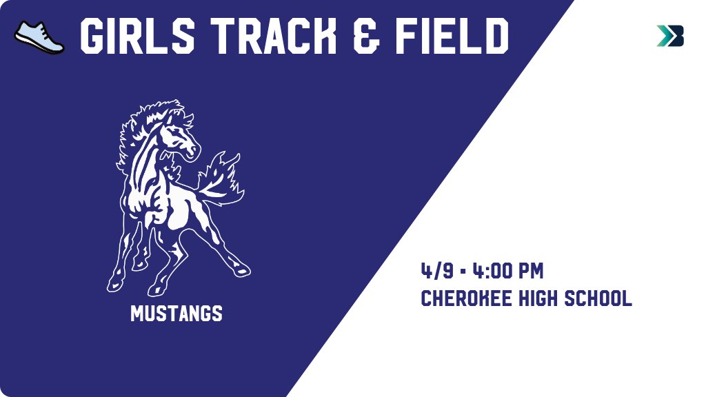 Girls Track &amp; Field (Varsity) Meet Day! - Check out the event preview for the Newell-Fonda Mustangs. It starts at 4:00 PM and is at Cherokee  High School. gobound.com/ia/ighsau/girl…