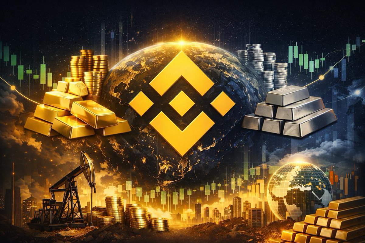 📊 За 90 дней Binance прошёл путь от «почти нуля» до глобального хаба ценообразования для традиционных активов.

Золото выросло с $1,5 млн до $7,6 млрд ежедневного объёма торгов — рост в 5000 раз. Серебро достигло $6,4 млрд в сутки и в пике занимало больше 20 % от всего COMEX.