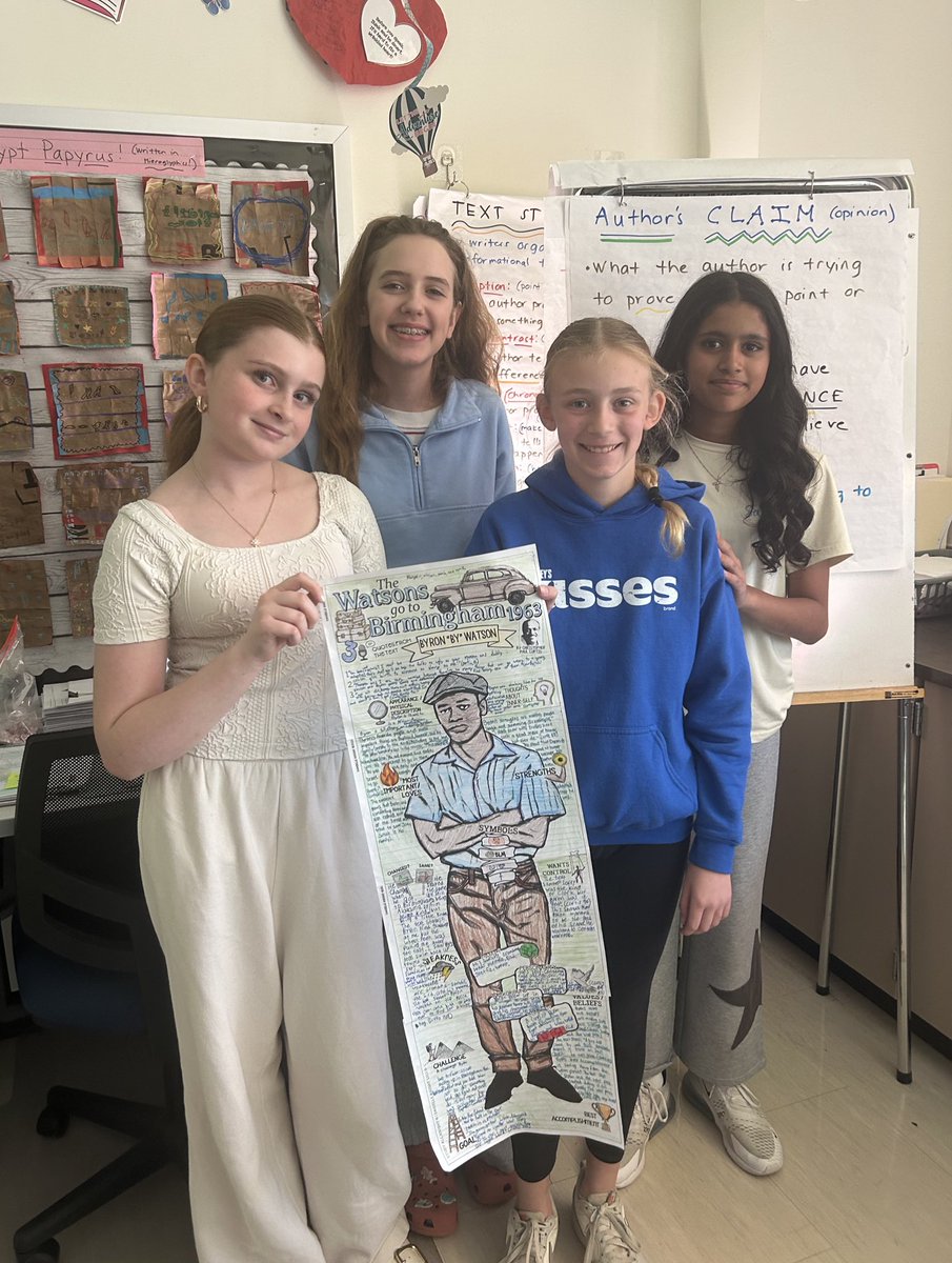 RaptorsPAMS's tweet photo. Incredible sixth grade character biography projects! 📚#raptorpride #elaclass @MrWPopejoy https://t.co/x74th1fngU
