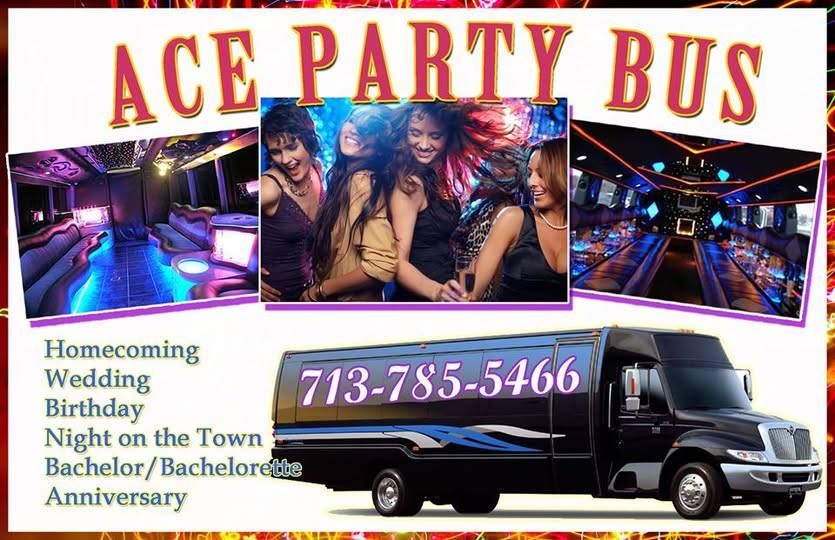 acelimotx's tweet photo. Ace Limousine • Party Bus • Coach Bus Services
📷 713-223-5466
📷 832-232-1888 | 832-814-1288
📷 usa@acelimo.org
As always, we continue to provide reliable and comfortable 24/7 daily and weekly transportation services
Including:
* Airport transportation
* Galveston cruise transfers
* Casino transportation
We also offer a full range of services for:
* Limousine, Party Bus, Coach Bus, Mini Bus, Sprinter Van, and SUV transportation
* Corporate and group transportation
* Weddings, proms, **Quintessences**, **graduations**, birthday celebrations, concerts, school and church groups, sporting events, or **any occasion you may have**
we are always here to help with your transportation needs.
We’ve recently added a **new and upgraded fleet of vehicles**, so you can always expect comfort, reliability, and professional service from our team.• Safe & reliable transportation
• Limousine, Party Bus, Coach Bus, Luxury Sprinter Van, Mini Coach, and SUV....
• Comfortable group travel
• Professional chauffeurs
📷 [https://t.co/mc6gPJsdbI](https://t.co/mc6gPJsdbI)
📷 [https://t.co/20IbnVCNUm](https://t.co/20IbnVCNUm)
📷 [https://t.co/2gOjFdbmq0](https://t.co/2gOjFdbmq0)
**Offering transportation for:**
•Prom, Wedding
• Birthday Parties
• School Graduations
• Quintessences
• Cruise Transfers
• Airport Transfers
• Night Out Events
• Corporate Event Charters
• Out-of-Town Charter Bus Service
• Shuttle Bus Service
• Galveston Cruise Transfers
• Limo & Party Bus Services
• **24/7 Airport Service**
**Serving Houston, Texas and surrounding cities.