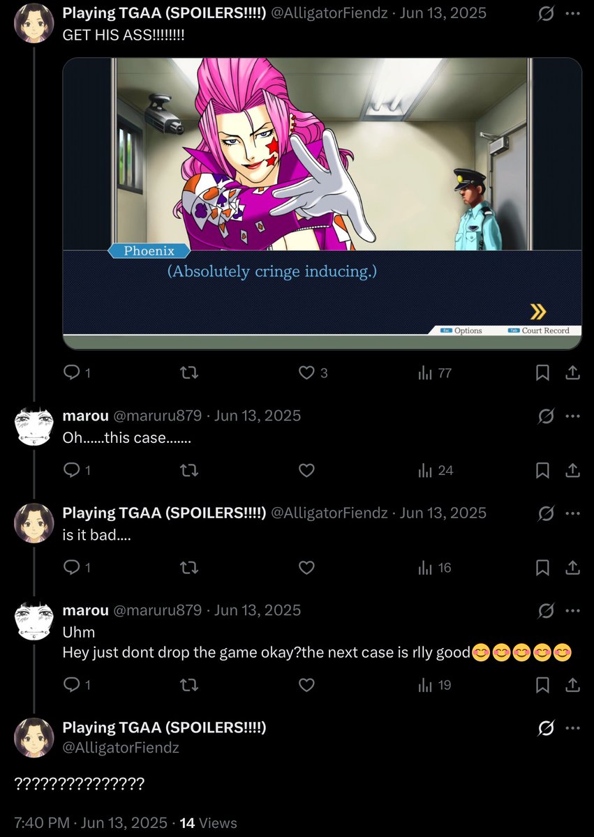 Playing TGAA/DGS 1 (SPOILERS!!!!) tweet media