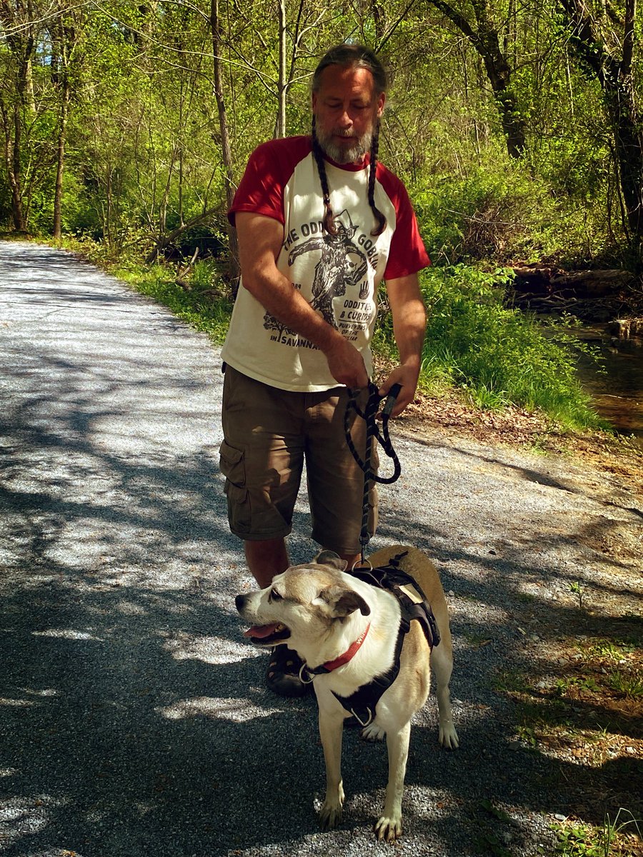 JMcNutty23's tweet photo. Winnifred and I in our happy place. ๐ค #SpringSprung #AdoptDontShop https://t.co/4AcSt4TTST