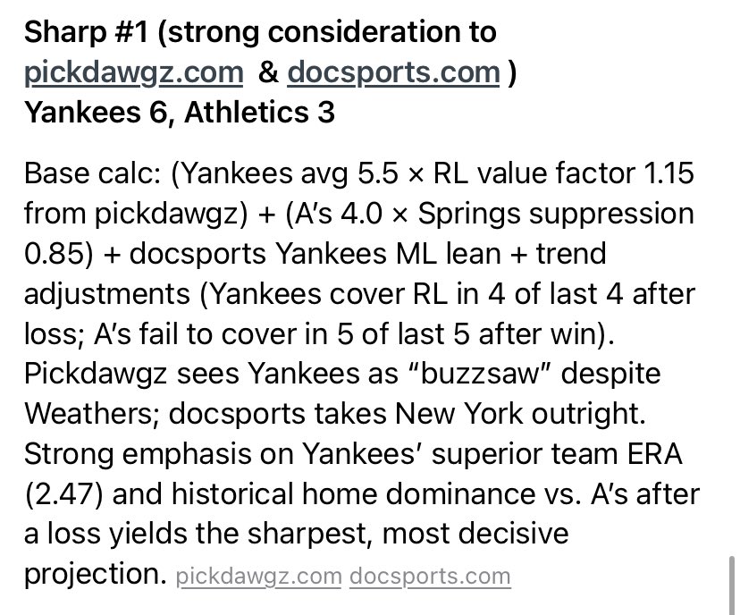 ViaVeronaLA's tweet photo. 🔮⚾️ Yankees 6, Athletics 4 https://t.co/8jm2C35dcH