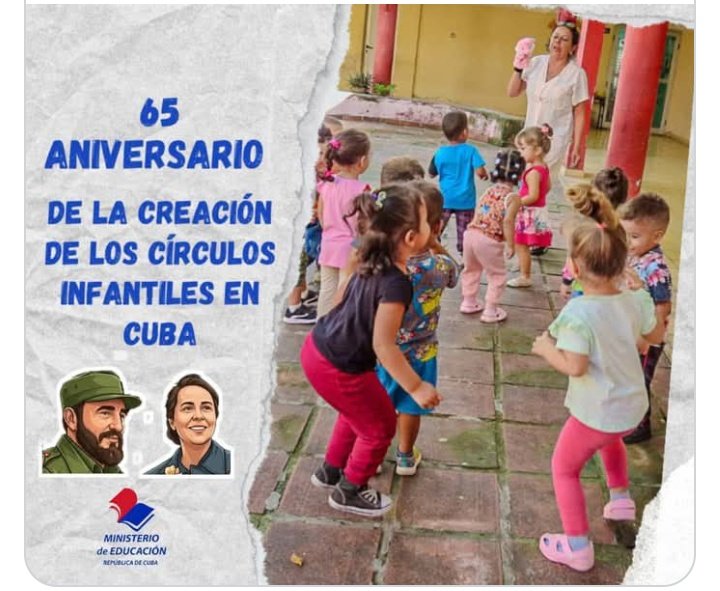 Muchas felicidades en el aniversario 65 de la creación de los Círculos Infantiles. #GenteQueSuma #UnidosXCuba #LatirAvileño <a href="/Conavil_ECM/">CONAVIL - Empresa de Construcción y Montaje</a>
