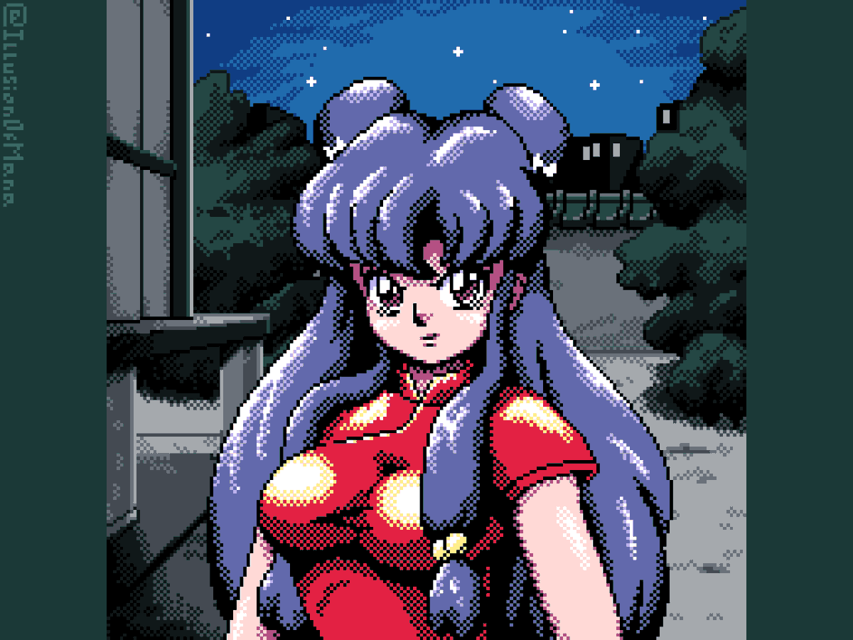 IllusionOfMana's tweet image. Been feeling a little sick today. Hopefully it clears up.
Here's Ranma 1/2 Shampoo art

#pixelart #anime #retro #RanmaAnime #らんまアニメ