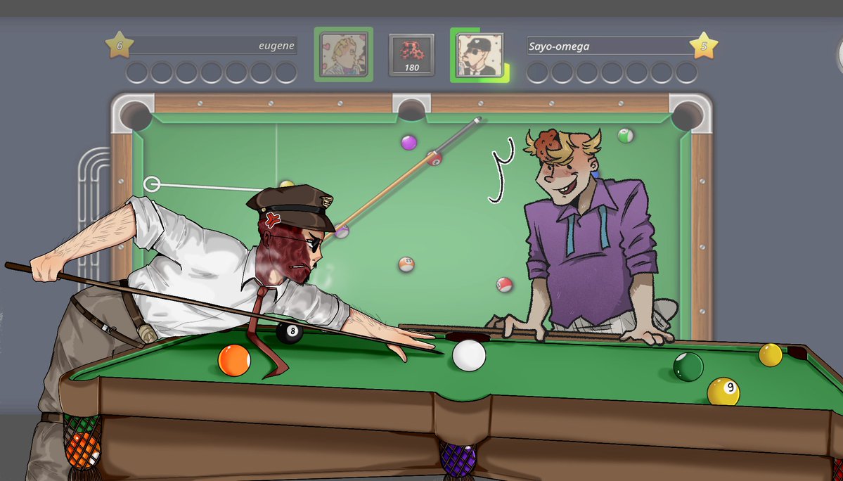 onegin_gene's tweet image. collab with my friend @omegasayo !!
she's coyle and billiard table i'm franco and background
#outlasttrials #francoyle