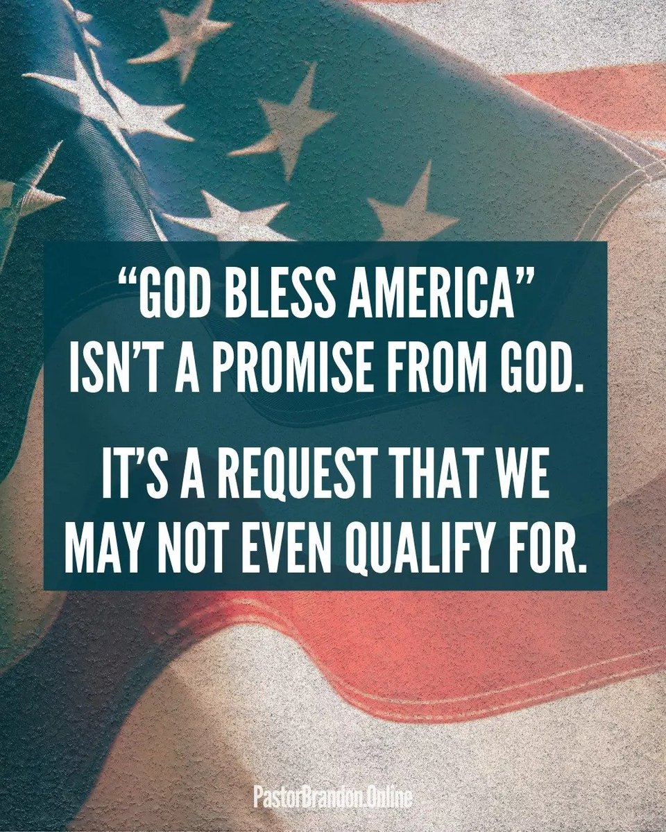MarkAnthonySm16's tweet image. This is conditional. No where is the word 'America' mentioned in The Bible. 

Make sure you have a relationship with God. 

#God #Jesus #HolySpirit #Bible #prayer