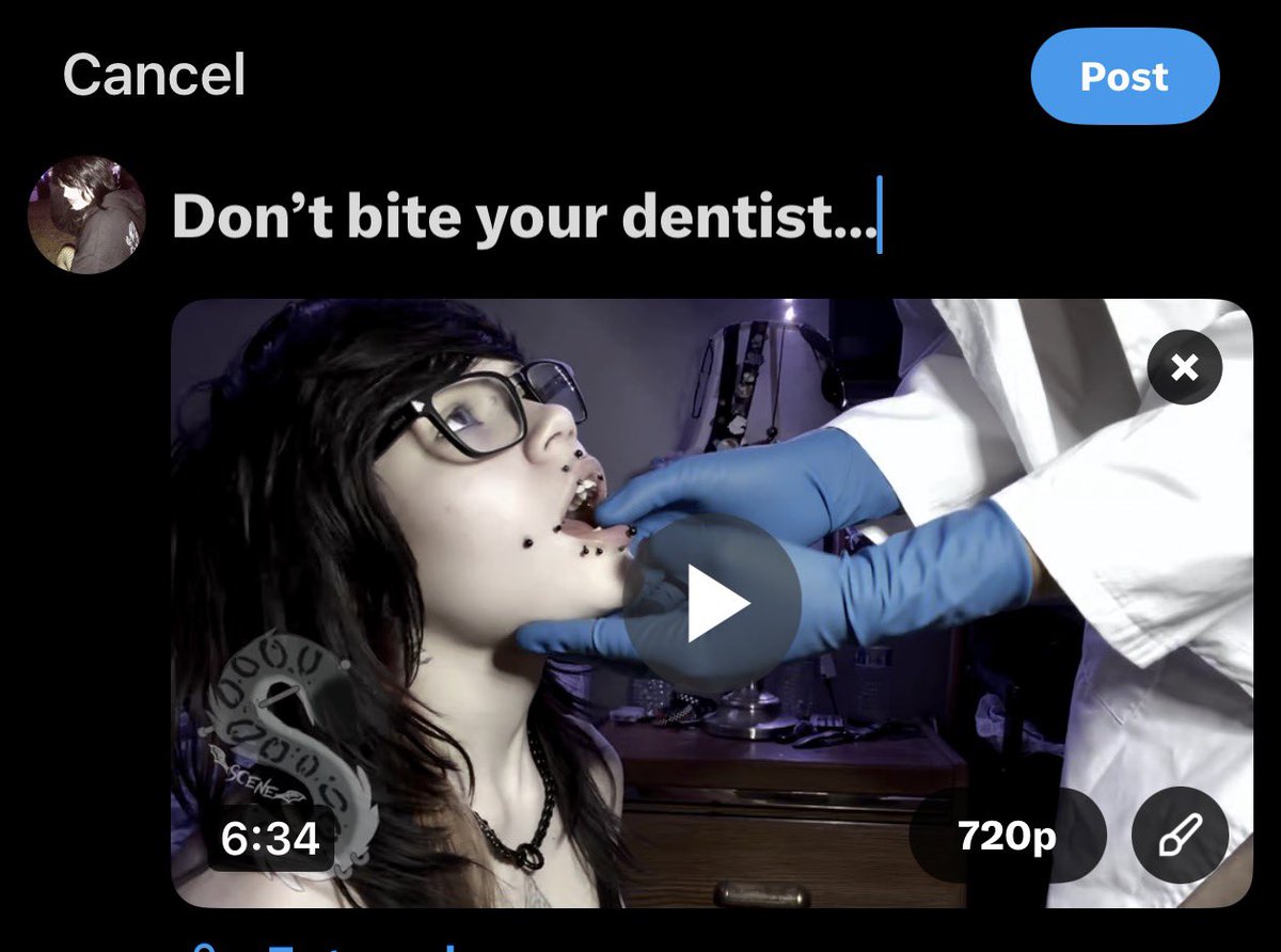 sc3n3zzz's tweet photo. New vid on priv for u lil freaks 🦷👀 https://t.co/ELXePvLipx