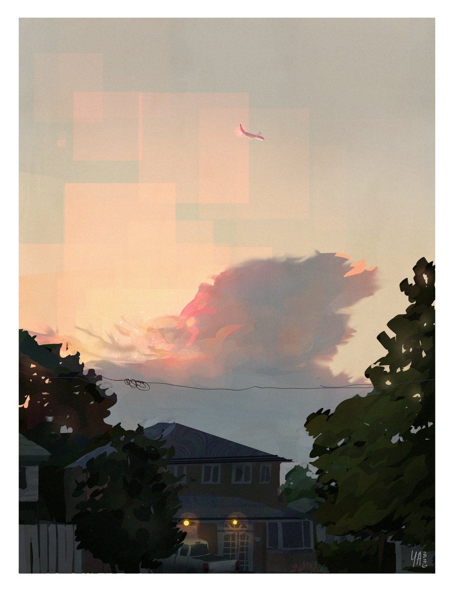 yuzudraws's tweet image. a subtle sunset for day 9🌆 #pleinairpril

#digitalpainting #toronto #visdev