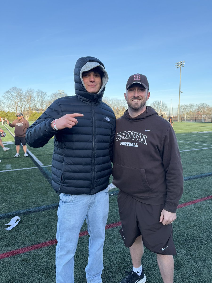 DylanSorensen_'s tweet photo. Had a great visit at @BrownU_Football today! Loved learning about the Program and Can't wait to keep building this relationship! @Coach_DiRi @BrownHCPerry @coachsamcasey_ https://t.co/MODJWRm9Yq