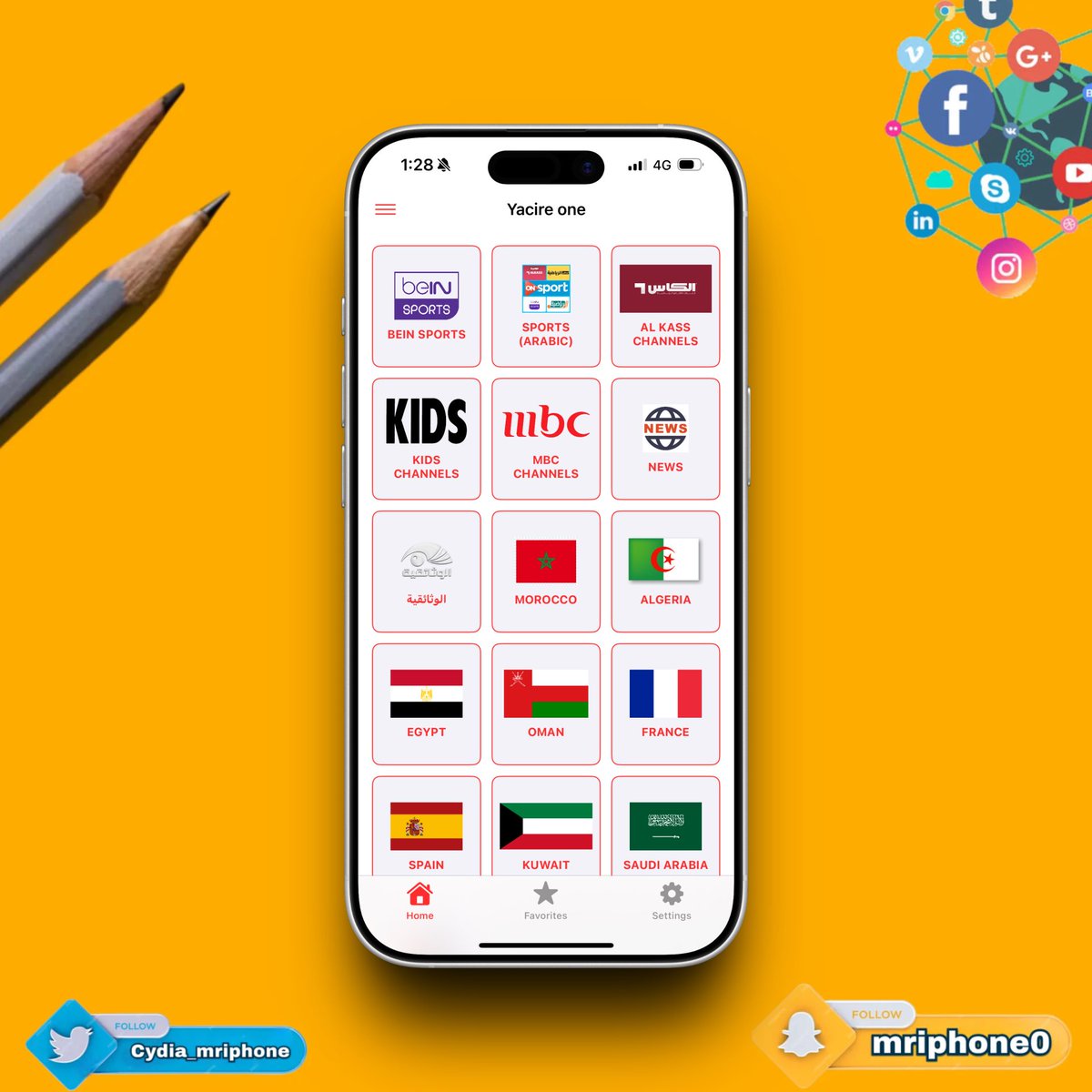 cydia_mriphone's tweet image. تطبيق  لمشاهدة جميع القنوات الرياضة ممكن ينحذف من اب ستور في اي لحضة 
عند فتحة يطلب كود ضع 1111 وسيعمل
يحتوي اعلانات خفيفة بنشر بتغريدة لاحقا طريقة ايقاف الاعلانات
للتحميل👇
apps.apple.com/us/app/yacire-…