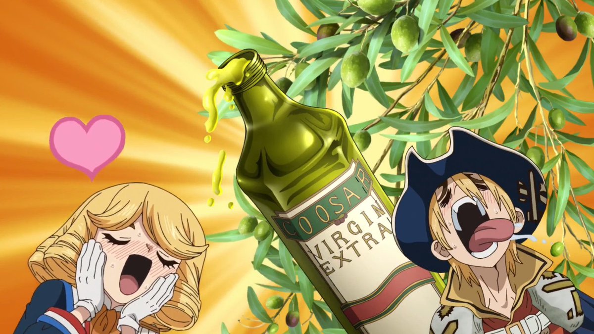 VivaErManga's tweet image. ¡Tremendo lo de ‘Dr. Stone’ en España!

En el último episodio han aparecido en nuestro país para recoger fluorita y de paso hacernos un brutal homenaje a nuestro aceite de oliva y por supuesto, a la gastronomía en general

Con una botella de Coosur y todo 🤪

#DrStone