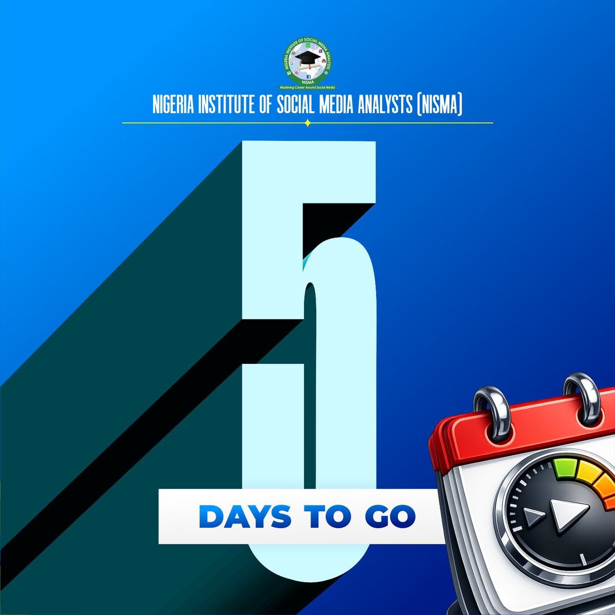 officialnisma's tweet photo. 5 DAYS TO GO! 🚀
Don’t miss out on this powerful 2-day experience.
.
Register now: https://t.co/aeYf1by7mj
Call: 08068193066, 07052451760, 08146717175 https://t.co/m2LY0jcyMN