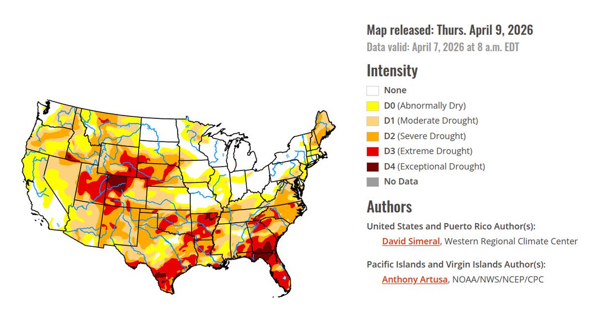 Every week the drought map of the US looks more and more like the ...