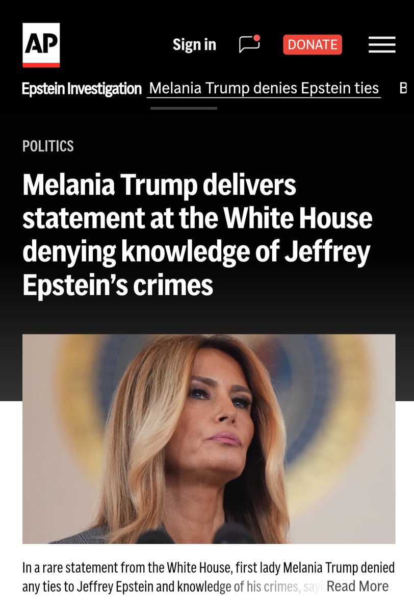 KFinnertee's tweet photo. @ABC It's nice to know that the only thing you seem to care about is your own sketchy reputation.  Boo hoo hoo.  If you play with sleaze, you're going to get slimy.  And, you Melania, are definitely our sketchiest and sleaziest First Lady. https://t.co/vElnUilYSZ