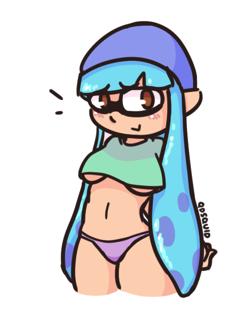 qdsquid's tweet photo. ika all ready for bed 🦑💙 https://t.co/oHC1o4JIR1