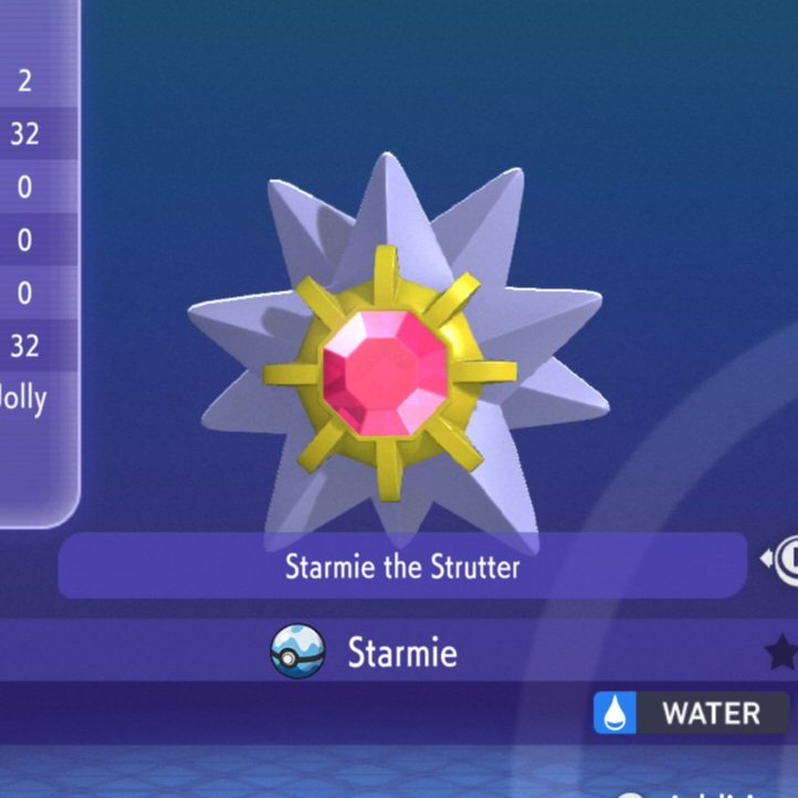 Had to hop on BDSP but got the perfect title for my Mega Starmie