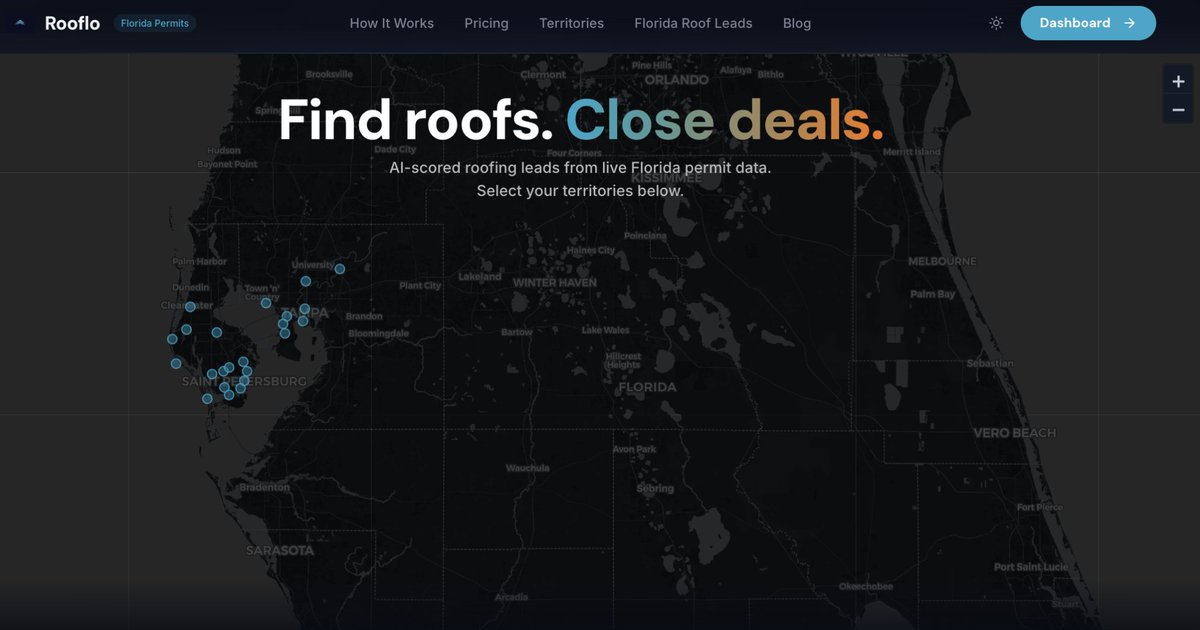 RoofloHQ's tweet photo. Every zip code in Pinellas County has a replacement score. 

Some neighborhoods have hundreds of shingle roofs all built in the same 2-3 year window — aging out on the same timeline.

Your competitors aren't looking at this data yet.

https://t.co/WhNeWoNikx https://t.co/OTWWPb1za8
