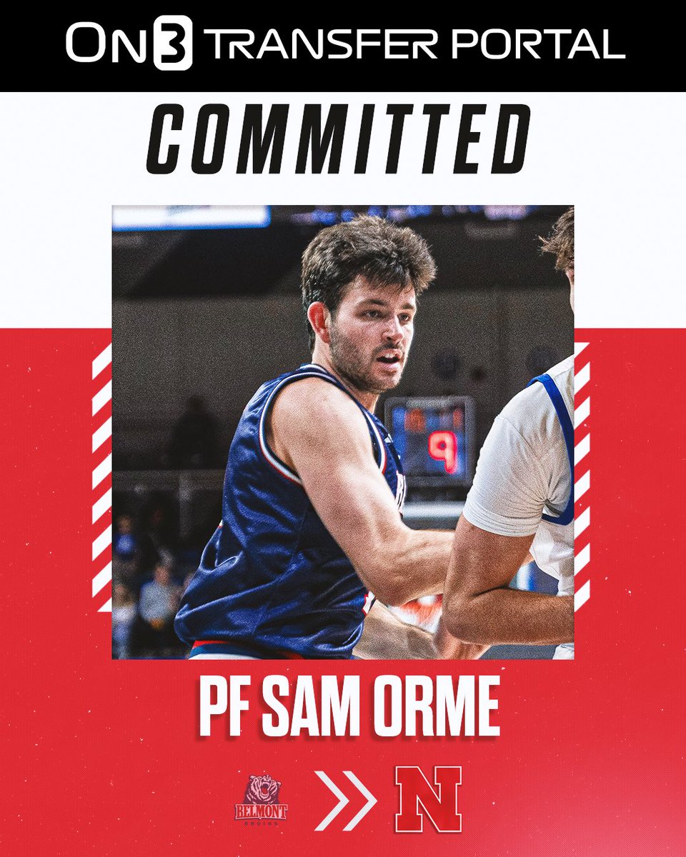 BREAKING: Belmont transfer Sam Orme has committed to Nebraska, ESPN reports🌽

on3.com/transfer-porta…