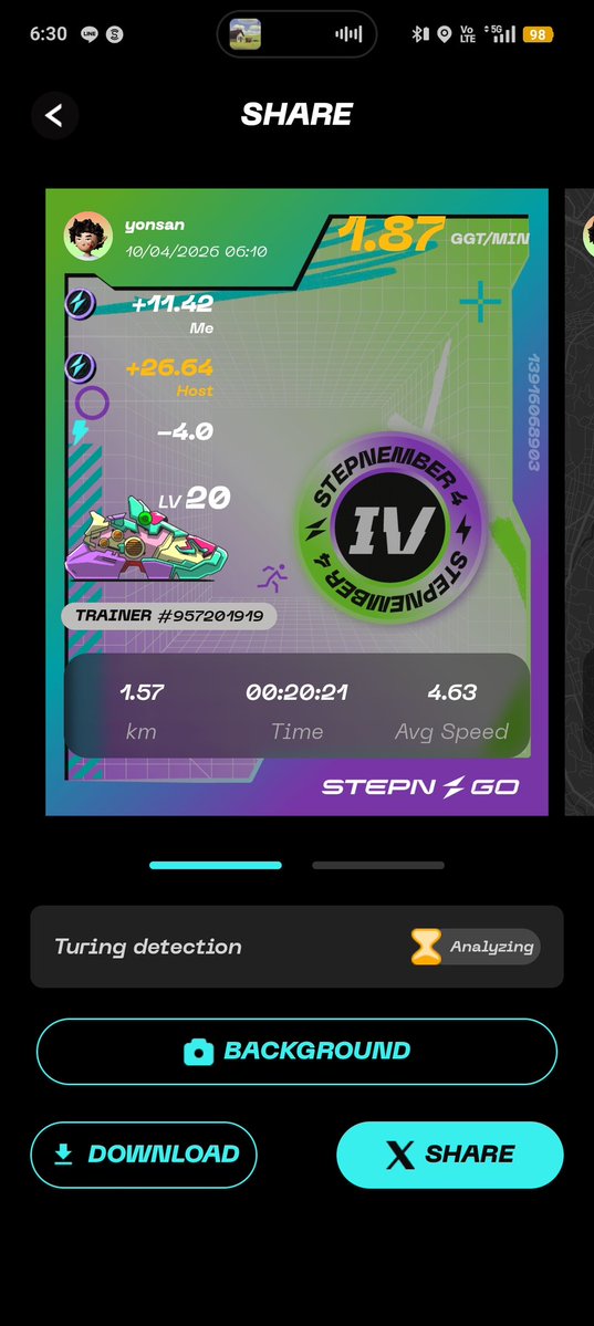 yonpen_44's tweet image. #STEPN
#STEPNGO

風が強い
雨もパラパラ
30分歩いて電車乗ると暑い
立ちながら寝て、いびきかいてる人いた
プロだな
疲れてるんだなー
週末頑張っていこ
本日もご安全に👷