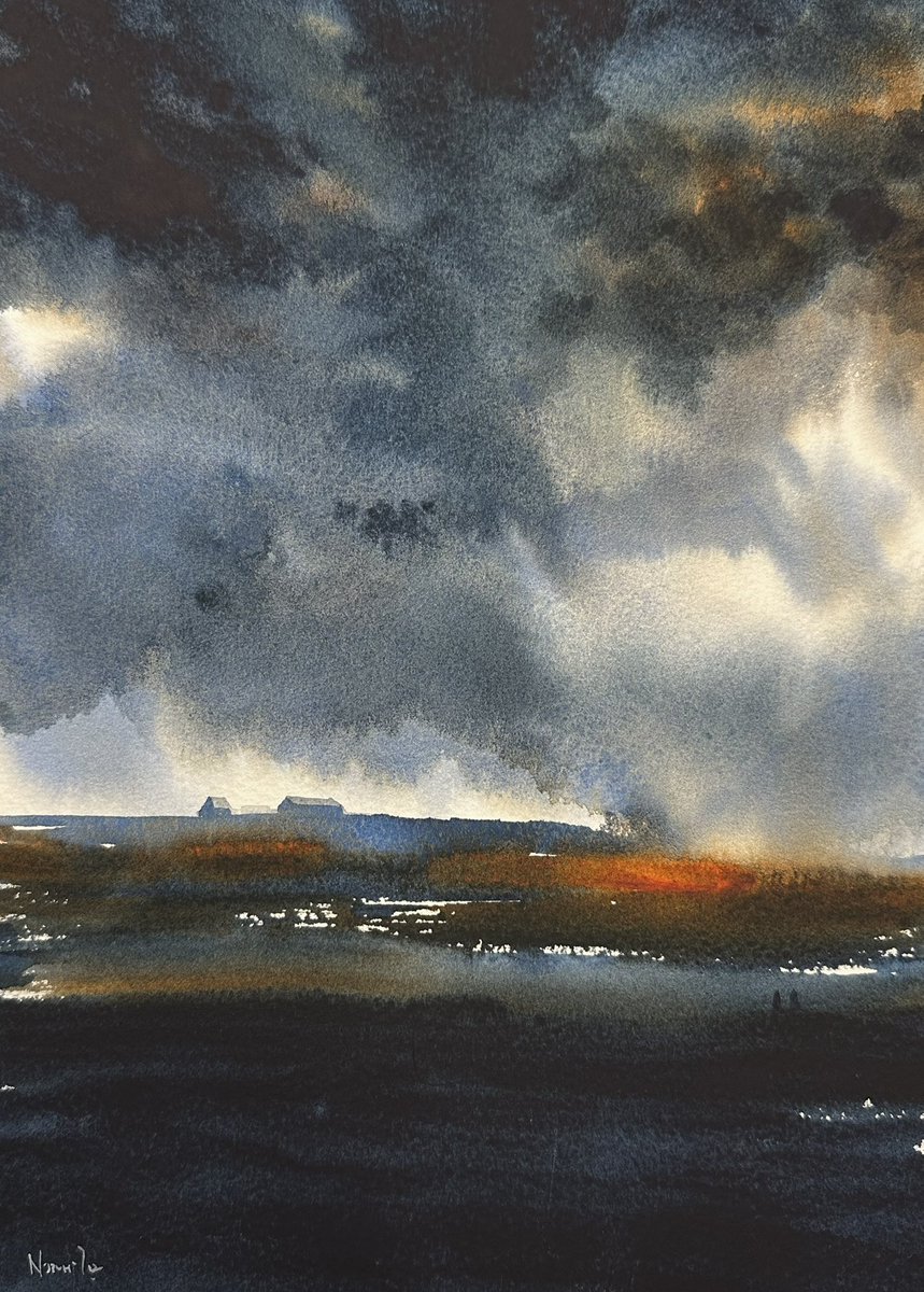 「炎」

#watercolor #水彩画 #透明水彩 #旅の詩 #光を運ぶ者