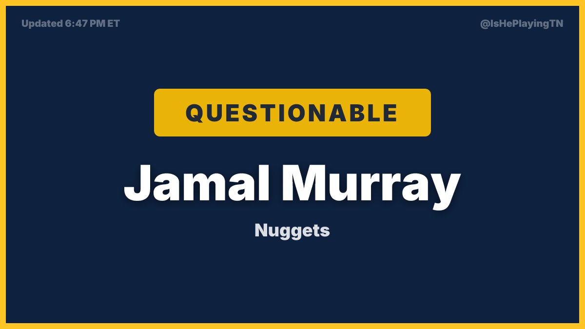 Is He Playing Tonight tweet media