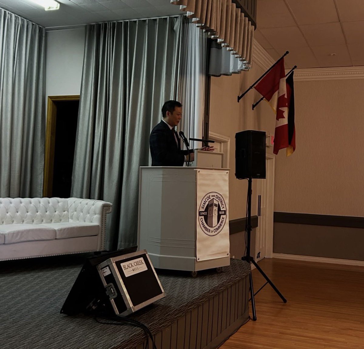 HNPCAssoc's tweet photo. Great turnout in Delhi today with about 150 people out for a fantastic event. Wonderful to welcome @StanChoMPP, Minister of Tourism, Culture and Gaming with our HNPC Association President Phil Hauser there representing locally.

Congratulations to the Simcoe Chamber on the event. https://t.co/hMYTfo5A7X