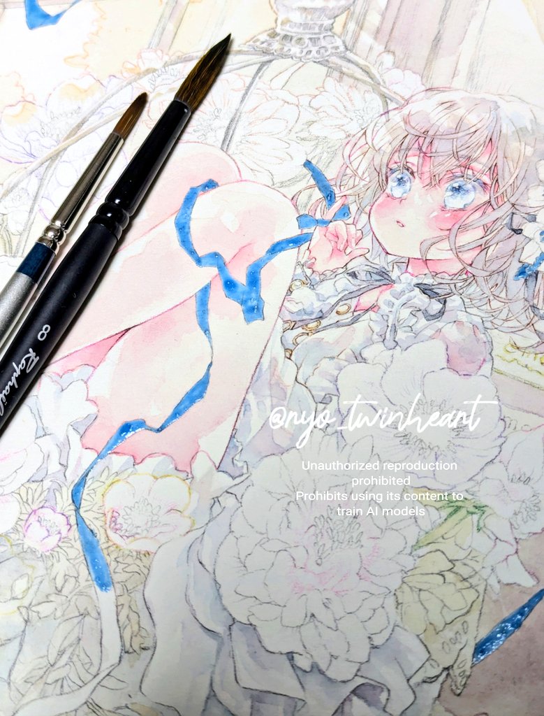 【香月 稜】4/15-19「アネモネの鉢」展◆ジュンク堂原画棚 tweet media