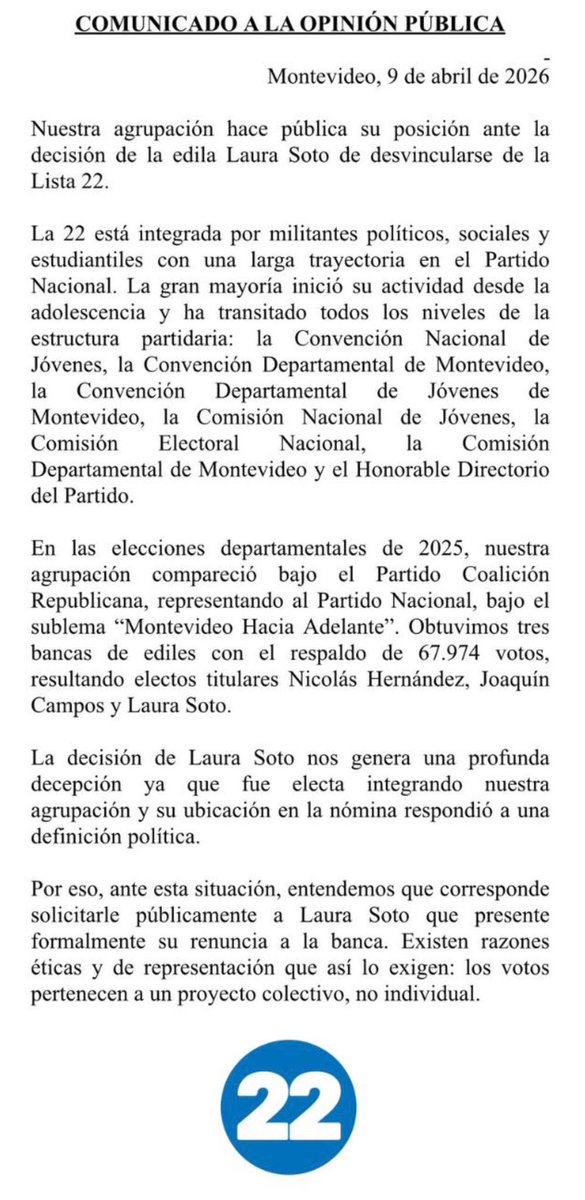 Lista 22 MVD tweet media