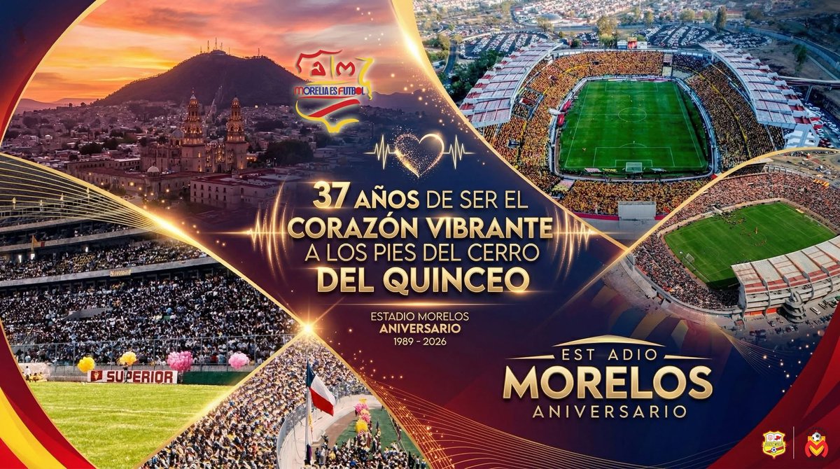 El Estadio Morelos no es solo cemento y pasto; es el cofre donde guardamos los gritos de gol que nos abrazaron el alma, las lágrimas compartidas y la herencia de una pasión rojiamarilla que trasciende generaciones. Feliz aniversario a nuestra gran casa.