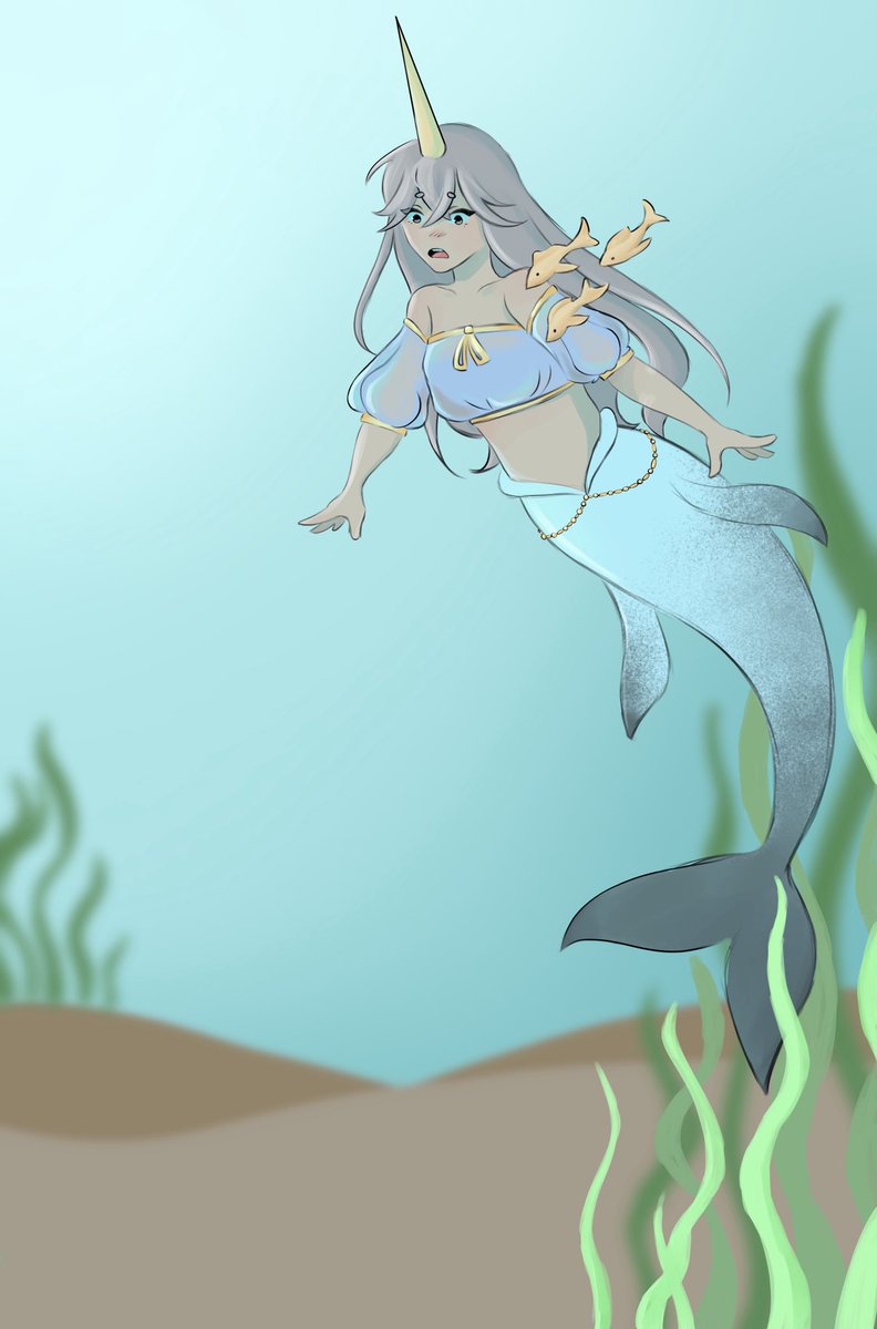 sparklfeetz's tweet photo. Mermaid narwhal? narmaid? something random 😌 https://t.co/ekpn3myvGi