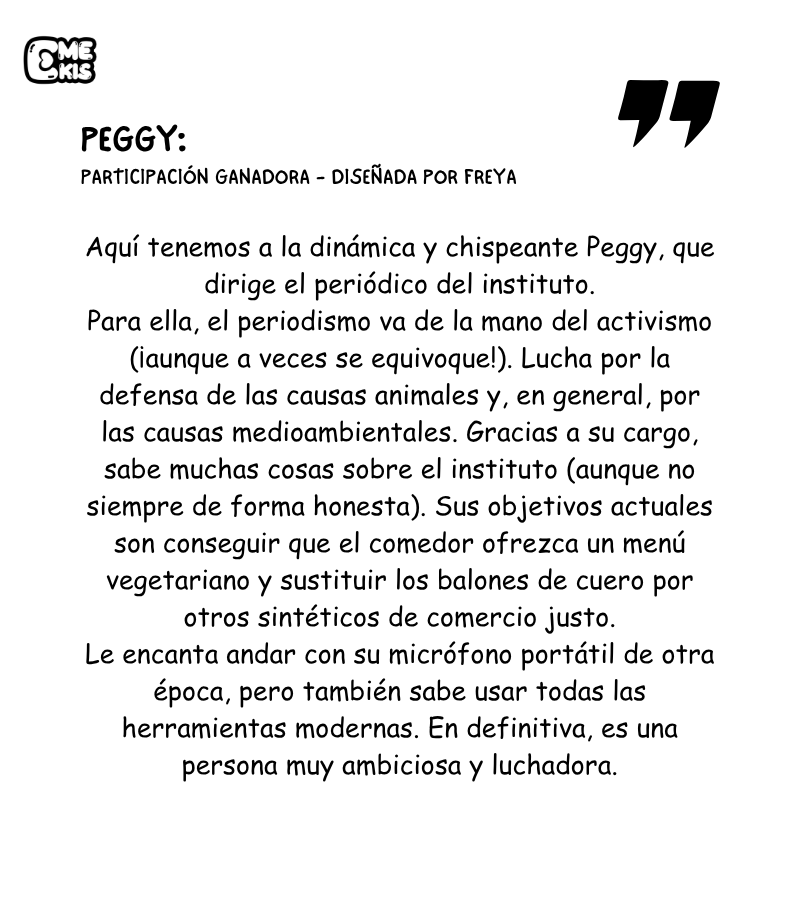 Eme_Ekis's tweet photo. Descripción original de Peggy dada por Freya.
Su perfil de AS no presenta actividad desde 2021. https://t.co/EZvXqb0xU1