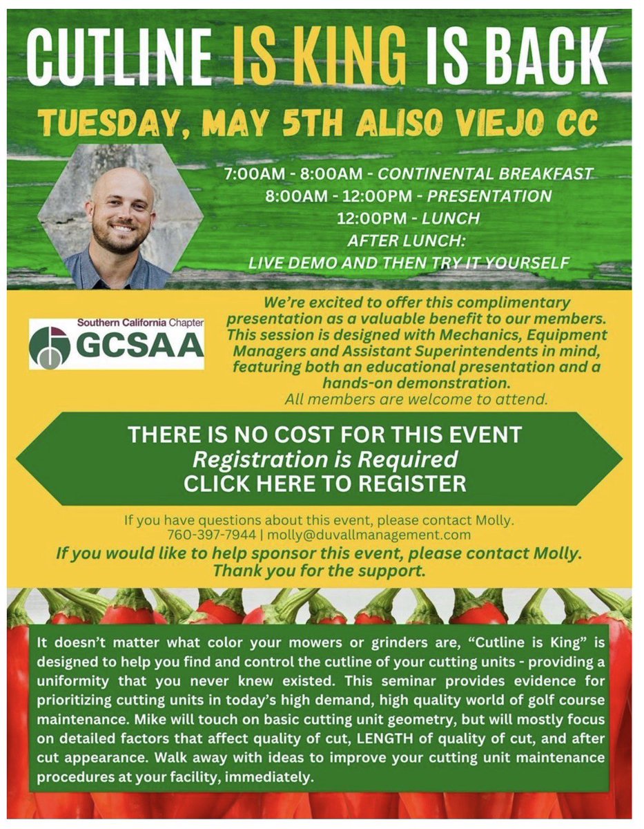 MikeRollinsSIP's tweet photo. Cutline is King is goin’ back to Cali!

Tuesday, May 5th in SoCal! 

Free to attend!

Link to register is here:
https://t.co/06TVR1qcPS https://t.co/TSLFR7GQiy
