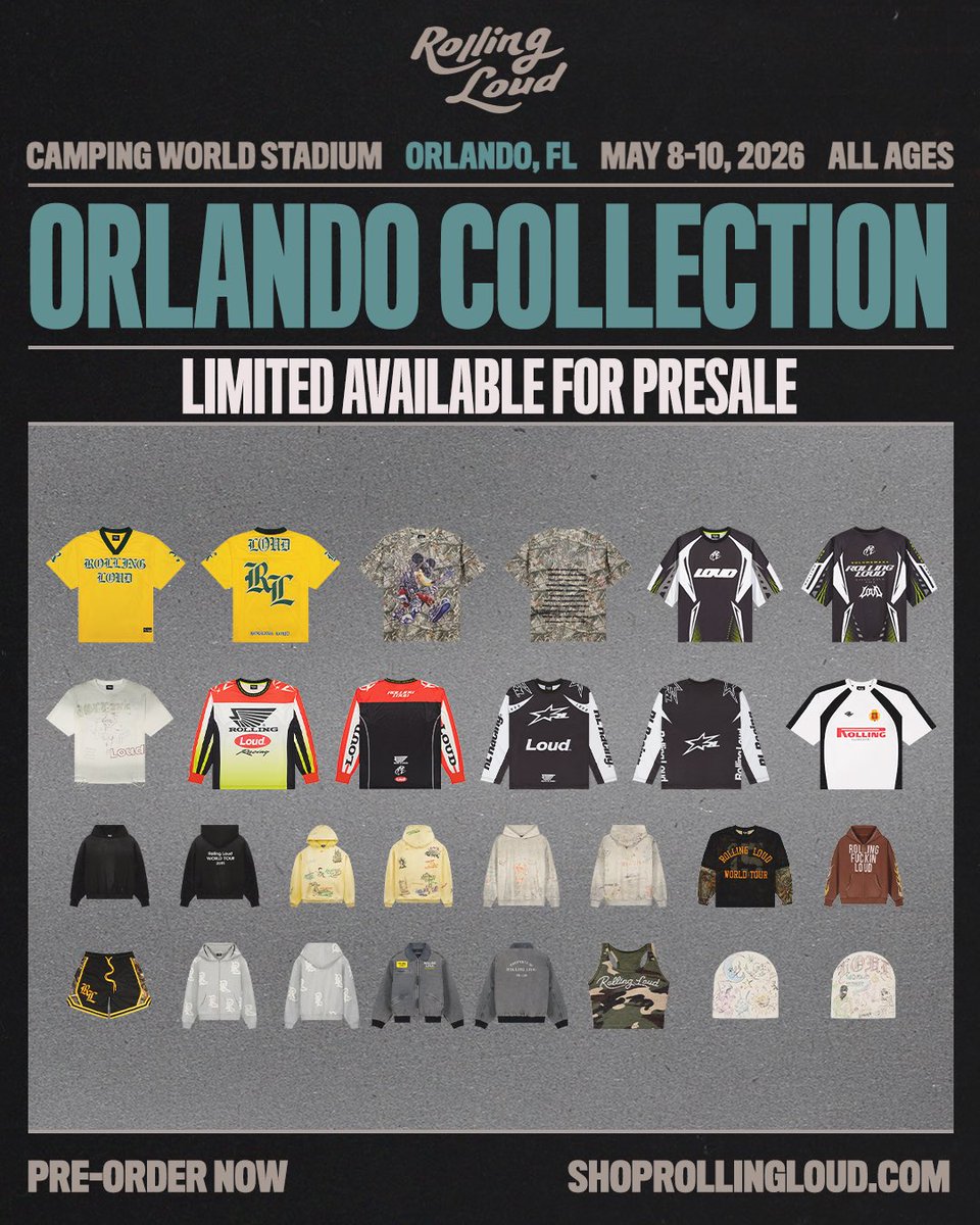 A look at the full catalog for the Rolling Loud Orlando merch 😲 👀