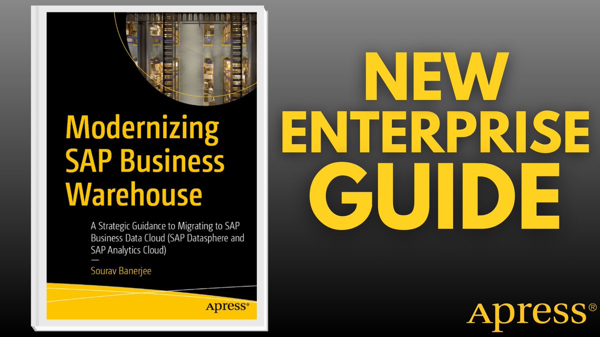 Apress's tweet photo. Moving to #SAP Business Data Cloud doesn’t have to be overwhelming. Learn best practices for hybrid architectures, migration governance, AI/ML integration & maximizing out‑of‑the‑box cloud features for long‑term success. #SAPBW #SAPAnalytics #BTP
🔗 https://t.co/lUmOrkRAd5 https://t.co/BFhEYN2gFg
