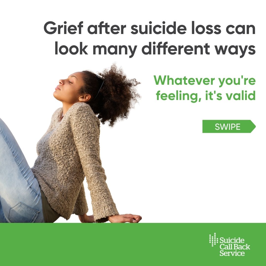 SuicideCallBack's tweet photo. Losing someone to suicide can bring up so many different emotions. There is no right or wrong way to feel.
Learn about common experiences with suicide bereavement: https://t.co/vKbXnJYgsr
Call 1300 659 467 or visit https://t.co/O8gbBa1uGh https://t.co/HjwP7pmTP1