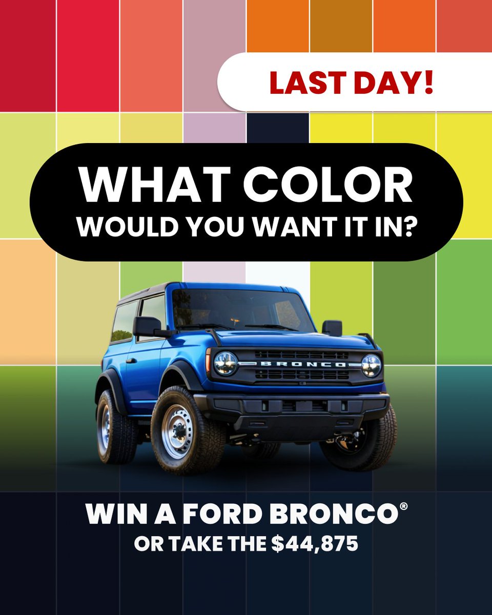 pchdotcom's tweet photo. You could choose any color you want if you win - or take the cash! 🤔 What's your choice?

⏰ Hours left - don't get left out!

Up to 10 entries: https://t.co/BaOyZnYbSJ 
Up to 2,000 Entries https://t.co/2FndSVfpes https://t.co/2lzd3s6lRh