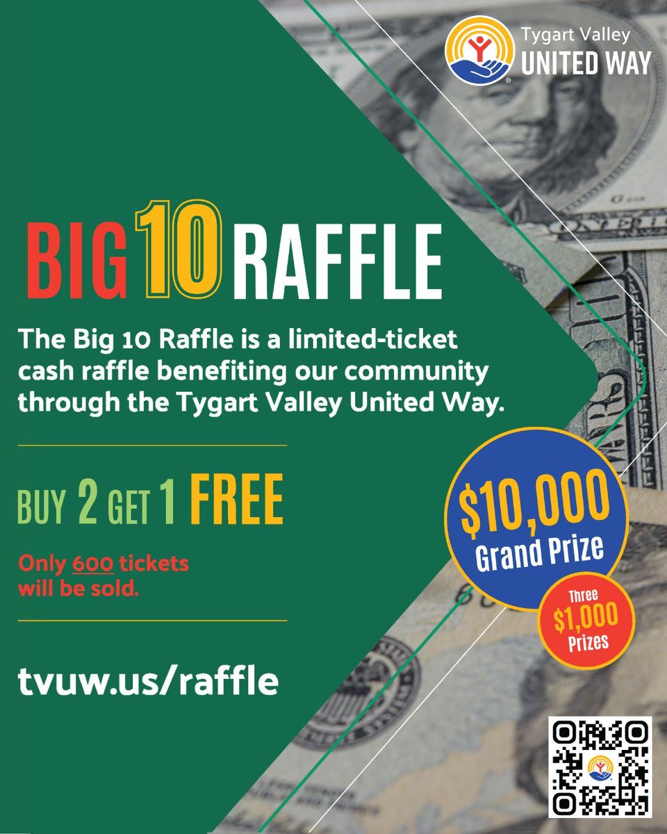 What does one raffle ticket really do? 🎟️ 

It helps connect families to food, supports students after school, and ensures help is available through 211. 

Your $50 goes further than you think...and you have a chance to win $10,000!! 😍 

👉 Be part of the impact: