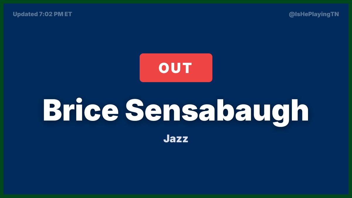 Is He Playing Tonight tweet media