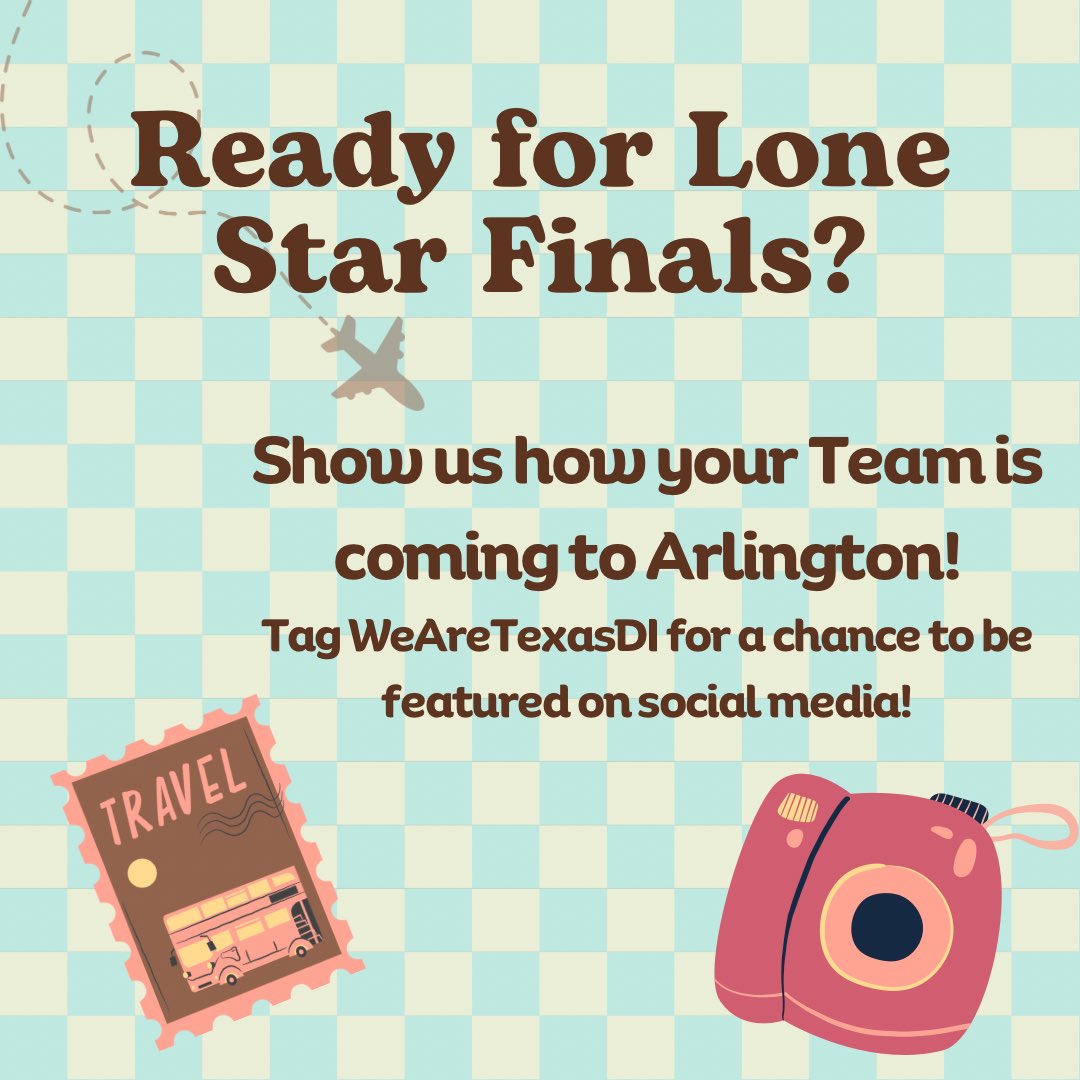 WeAreTexasDI's tweet photo. Traveling to Lone Star Finals? Take a picture with your team and tag us for a chance to be featured on our social media! We can’t wait to see you all this weekend! ❤️🤍💙 #TXDI #LSF26 https://t.co/WRxUGDTTtw