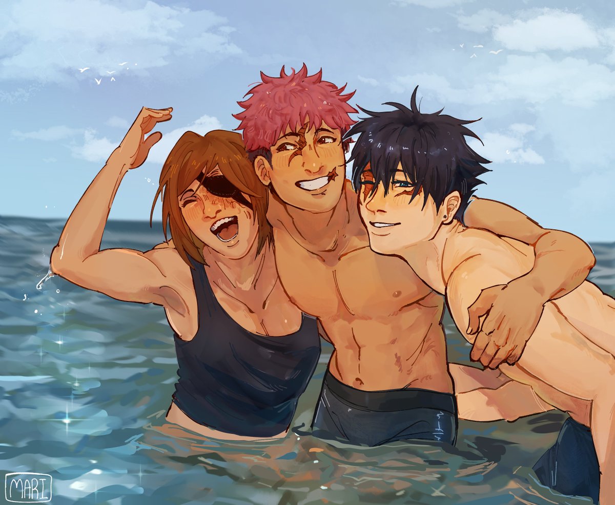 CrypticDragon23's tweet image. Summer break #Itafushikugi 🌊🌊