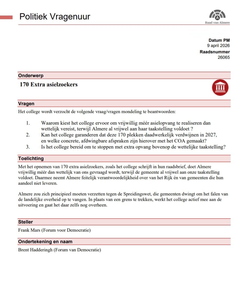 FVD Almere tweet media