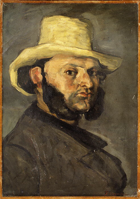 cezanneart's tweet image. Gustave Boyer in a Straw Hat #artbots #cezanne