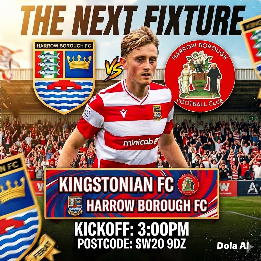 KingstonianFC's tweet photo. Up next v @harrowboroLive https://t.co/ljek3xrvDq