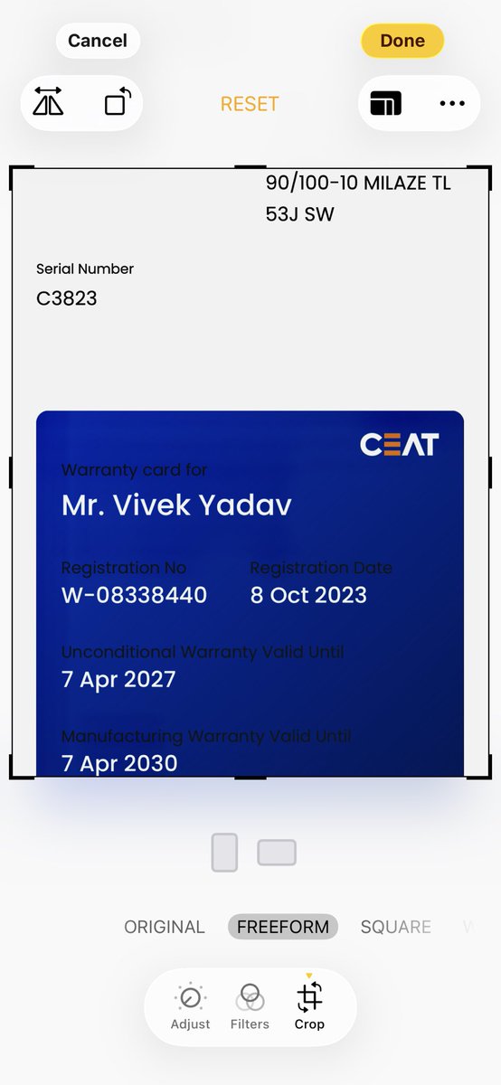 vivekit2014's tweet image. @CEATtyres Purchased a CEAT tyre from CEAT Shoppe (D. K. Tyres) – still under warranty, but they are refusing replacement. @jagograhakjago @consaff 

This is unacceptable despite valid proof already shared.Immediate action required already escalated, resolve this urgently. #CEAT