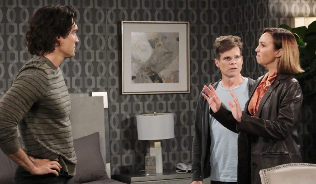 SoulKirk's tweet image. Gwen is upset that Dimitri is shagging Leo again! (Um, you reunited them!) The married-on-paper couple launch accusations at each other until Leo steps in ... #Days