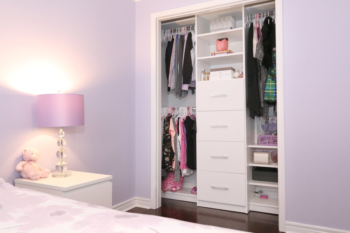 It's never too early to get organized! A custom closet in a child's ...
