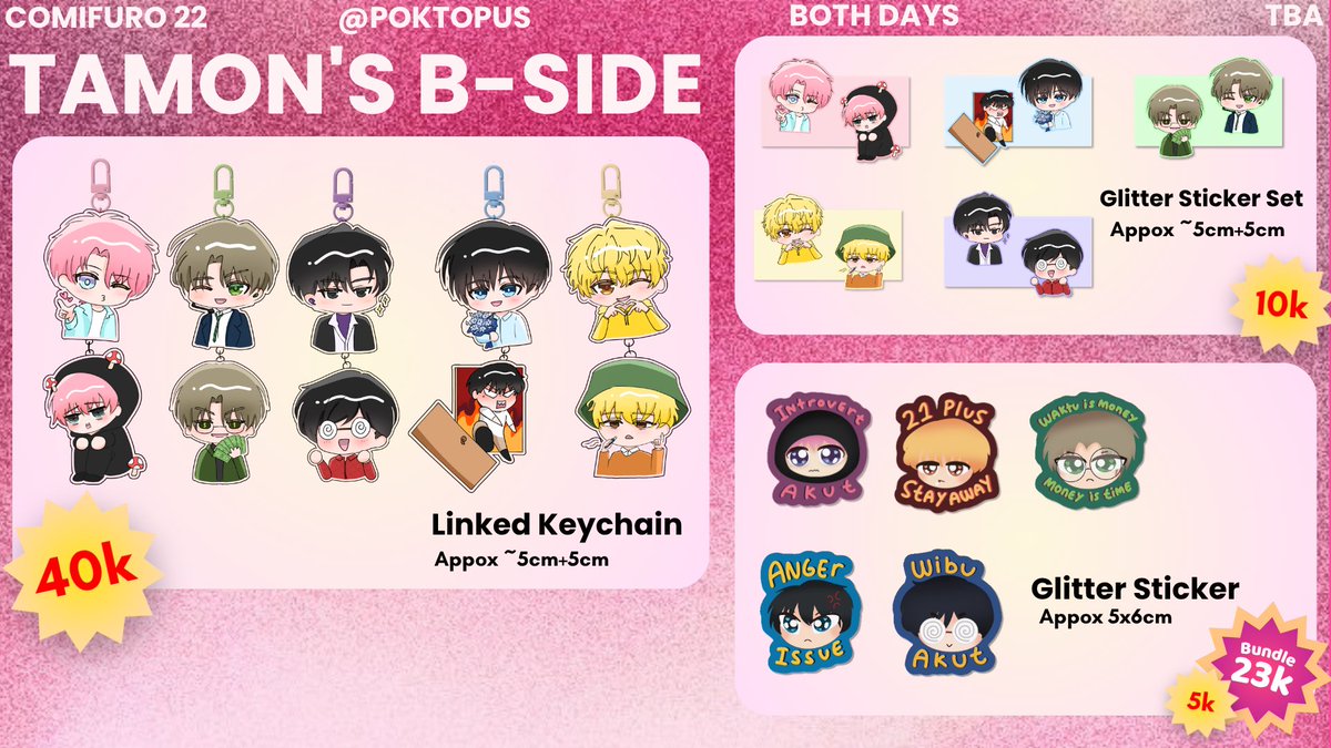 cizzuarts's tweet photo. CF22 Pre-Order Batch 2
📆Until 14 April
📍POKTOPUS (Booth number TBA)
📦Pick-up both days / Mail order 

Fandom: 
Tamon’s B-Side, ORV, Honkai Star Rail, Genshin Impact, Love and Deepspace, etc (replies)

🔗 https://t.co/H5oxCTcCba

#cf22 #comifuro22 #comifuro22catalogue https://t.co/jA4elgJTHF