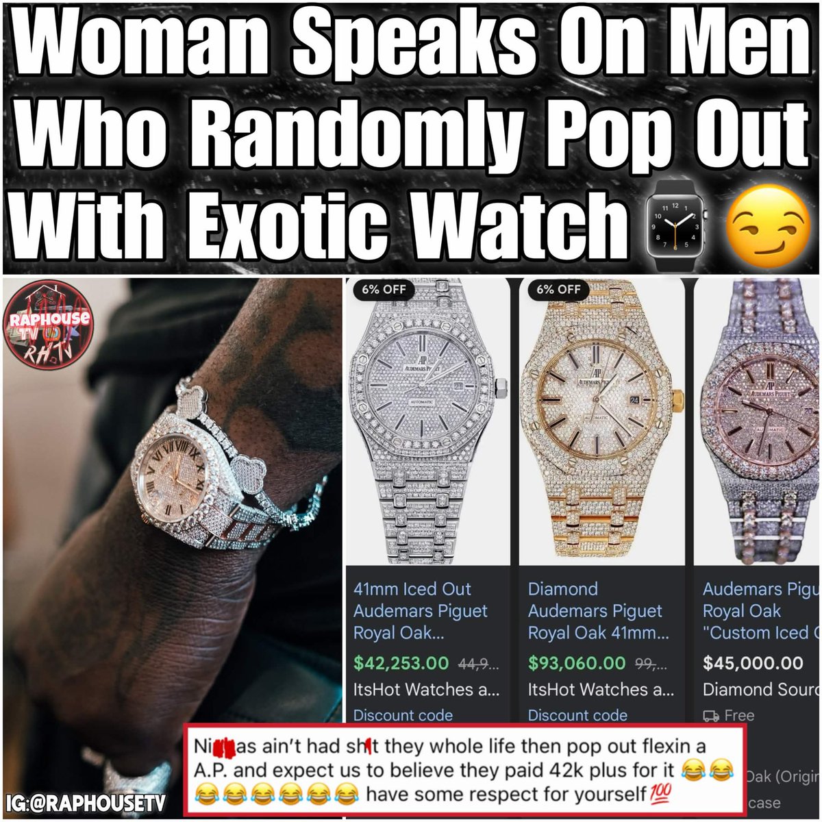 Woman Speaks On Men Who Randomly Pop Out With Exotic Watch ⌚😅