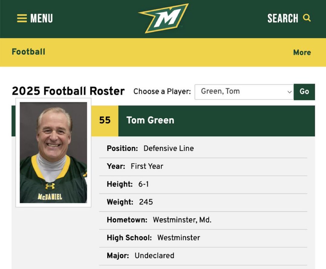 SleeperCFB's tweet image. Tom Green… First Year D-Lineman

Start scouting for the 2028 Draft 👀